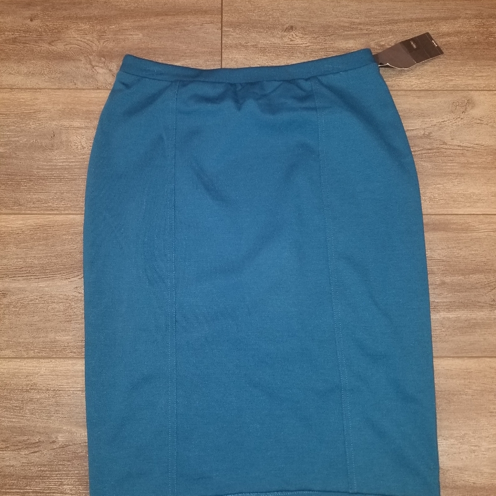 Teal pencil skirt